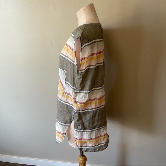 WOOLRICH Stripe Top Blouse with Pockets - Picture 4 of 7